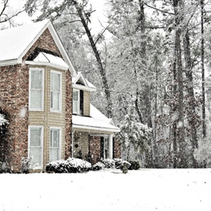 House and snow