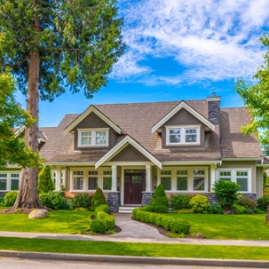 a house with classy lawn landscape