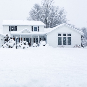 House covered with snow
