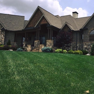 a house with beautiful landscape