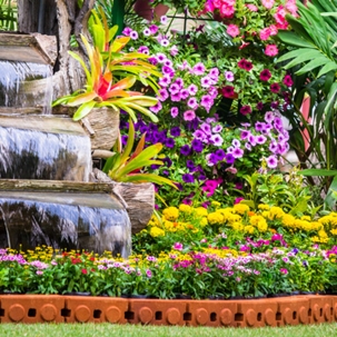 landscape design for flower