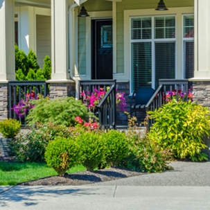 a front of a house landscape