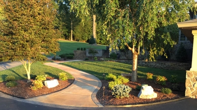 Landscaped yard Photo